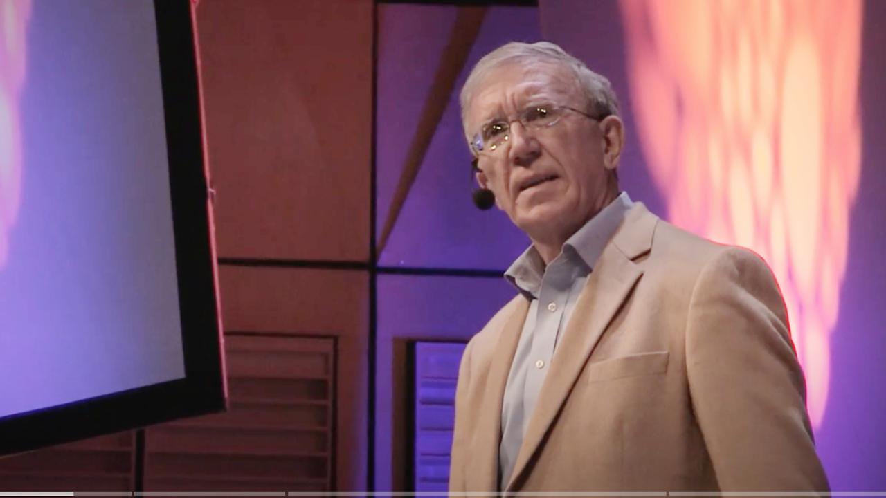 Entomologist Michael Hoffmann presenting a TEDX Talk, titled Climate Change: It’s Time to Raise Our Voices";
