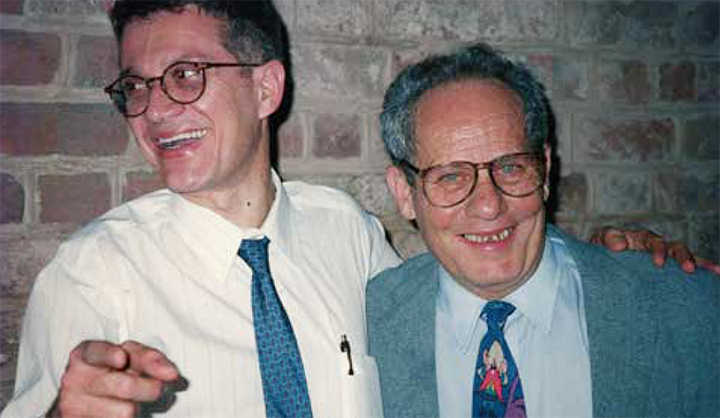 Walter Leal with Murray Blum, American entomologist and pioneer researcher in the field of chemical ecology, 1996. (Courtesy image, American Entomologist)