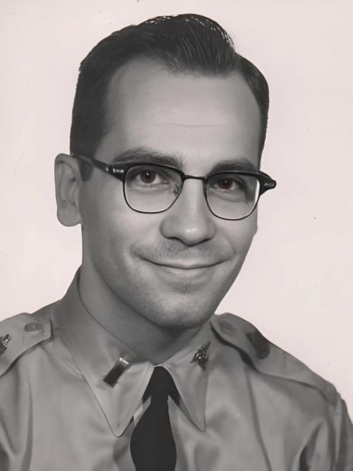 Bruce Eldridge shortly after he was commissioned as a first lieutenant in the U.S. Army, circa 1957.