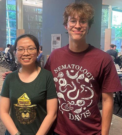Doctoral candidate Ching-Jung Lin with mentee Mason Walline.