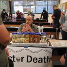 Forensic entomologist Bob Kimsey portraying "Dr. Death" at Briggs Hall during the annual UC Davis Picnic Day. (Photo by Kathy Keatley Garvey)