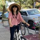 Samantha Murray, a beekeeper, harpist and student, is the newly selected garden coordinator at the UC Davis Bee Haven.