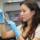 Molecular geneticist and physiologist Joanna Chiu working in her lab